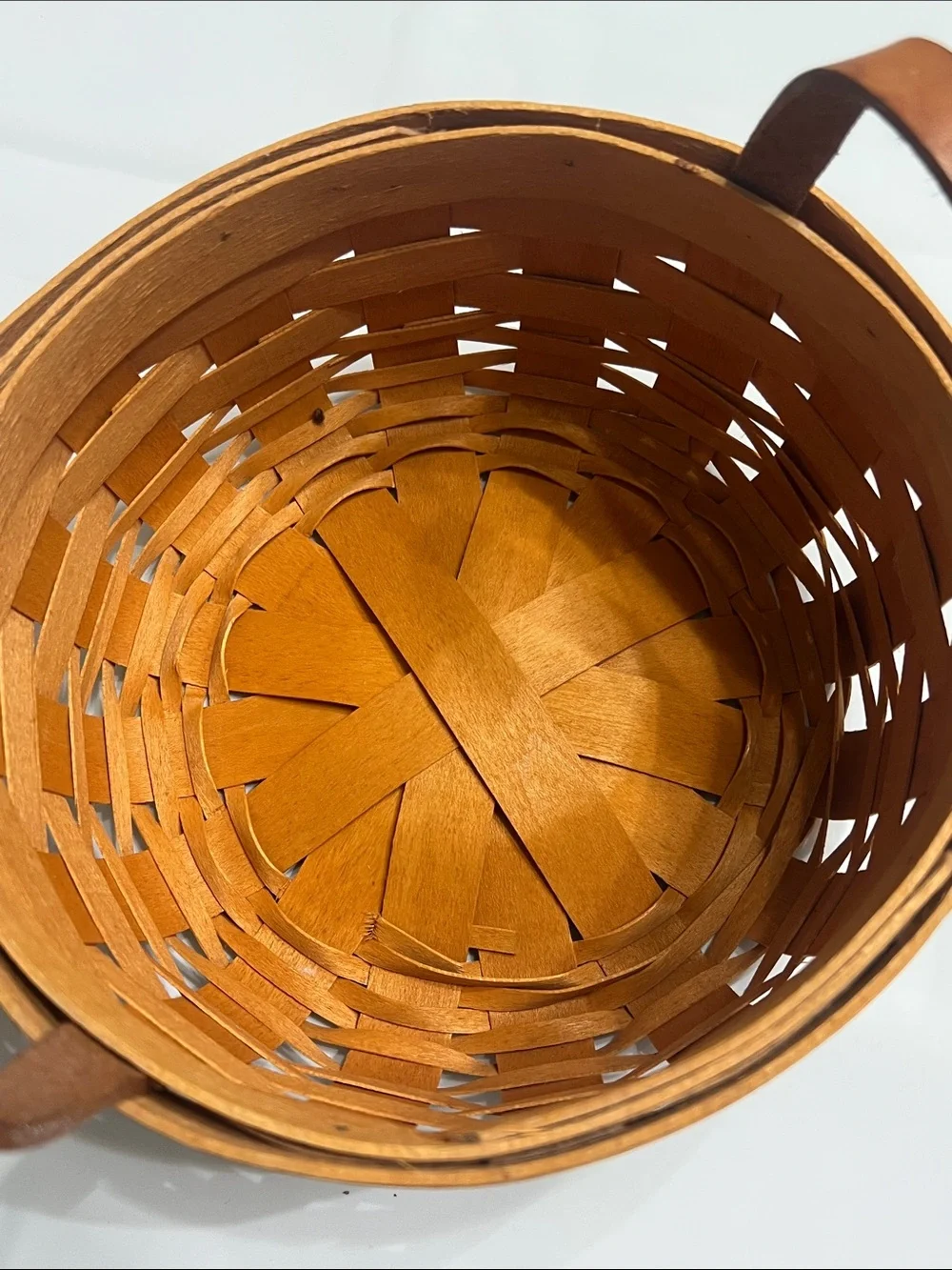 Longaberger Natural Brown Handwoven Basket